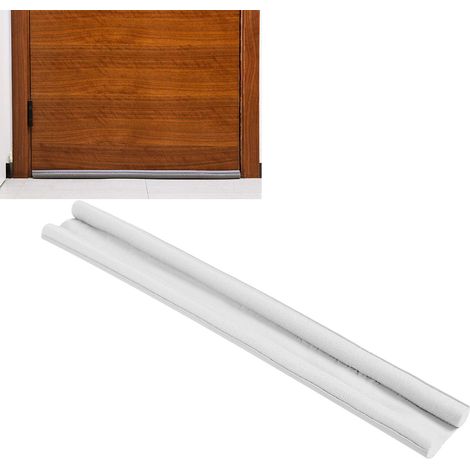 Cale-porte anti-courant sous porte joint étanchéité mousse bas de porte bande de scellage blanc 93x10x3cm lot de 3 (1/5)