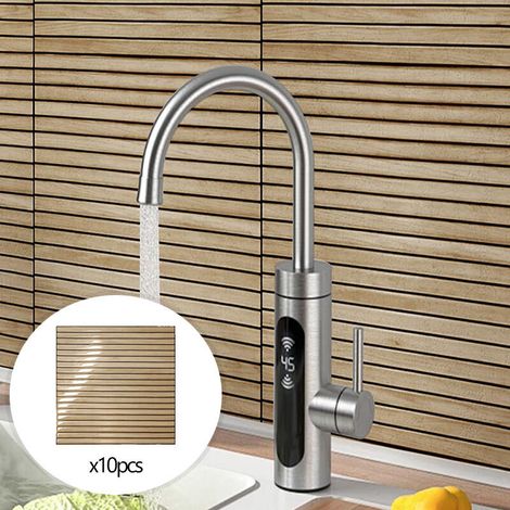 Stickers muraux 3D, papier peint rayé — Panneaux muraux imperméables pour cuisines, douches et buanderies, décoration intérieure DIY amovible et réutilisable, 30,5 × 30,5 cm, 10 pièces (1/5)