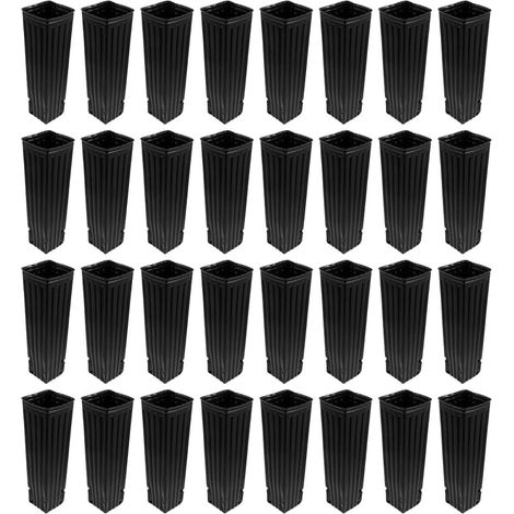 60pcs Gobelets de Culture pour Citronnier en Plastique PP Noir, Pot Profond Multi-Usage Perméabilité à l'eau pour Semis et Rempotage (1/5)