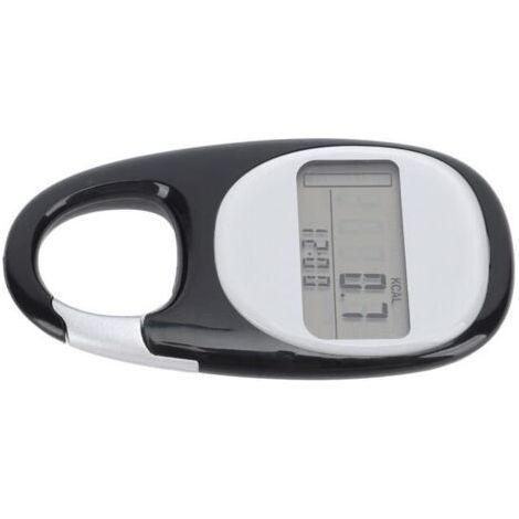compteur de pas 3D podomètre 3D Podomètre de marche à pince à mémoire multifonctionnelle, sport podometre Noir (1/4)
