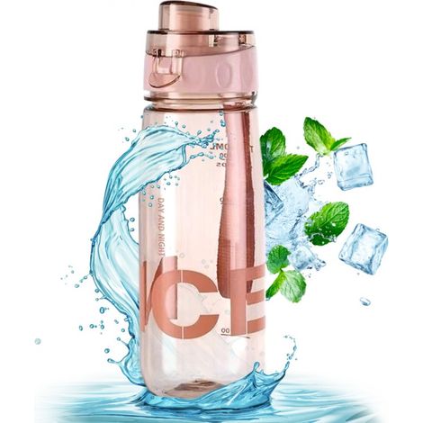 TRINKFLASCHE FITNESS GYM-FLASCHE 800ml tragbar pink BD46