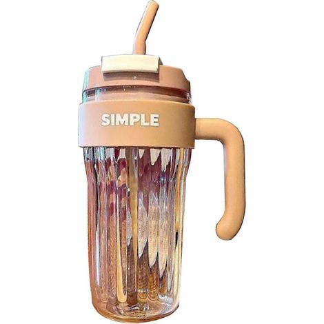 Tasse à café pratique en plastique de grande capacité pour fille, idéale pour le bureau. (1/5)