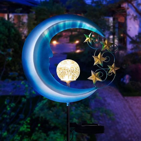 Outdoor garden decorations, Blue Moon solar lights for outdoor garden decorations (1/5)