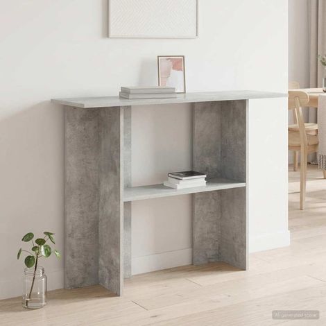 vidaXL Tavolo consolle Grigio Cemento 100 x 30 x 75 cm