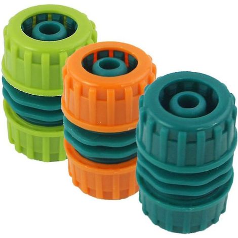 jeu de 5 adaptateurs de réparation 12 mm - pour tuyau d'arrosage 1/2 pouce - plastique ABS, vert clair (1/4)