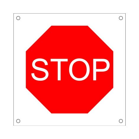 Señal para obra "STOP" OB06 de PVC (1/2)