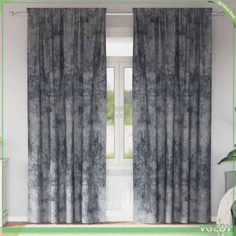 4107686 Rideaux en velours 2 pcs Gris Argenté 245 x 140 cm Velours (1/5)