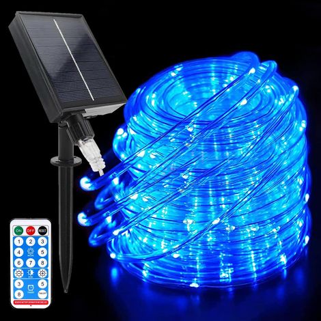 22M 200LED Tube Lumineux Solaire, Étanche Guirlande Lumineuse Tube avec 8 Modes d'Éclairage, Solaire Ruban Lumineux pour Jardin Noël Mariage Fête Extérieur Intérieure Décoration (1/5)