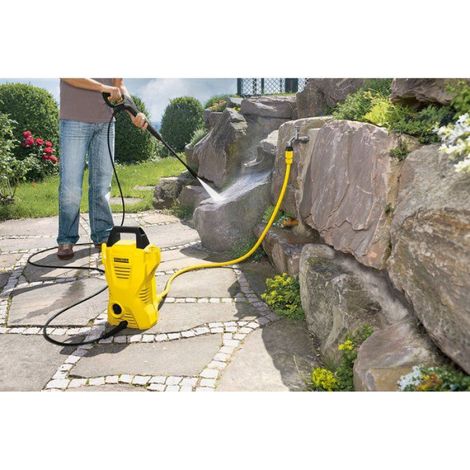 Kit de tuyau pour Nettoyeur haute pression - Tuyau 10 m + nez de robinet + 2 raccords de tuyau (dont 1 Aqua Stop) (1/2)