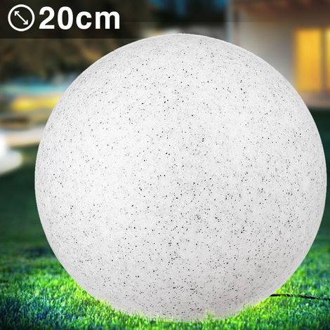 Lampada Sfera Giardino 20cm Luce Illuminazione Esterno Attacc E27 Effetto Pietra (1/5)