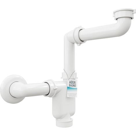 Siphon gain de place pour lavabo - Siphon pour meubles de salle de bain (1/5)