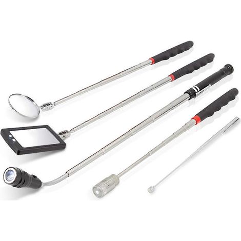 Teleskopierbares magnetisches Hebewerkzeug-Set – Ausziehbare Magnet-Taschenlampe