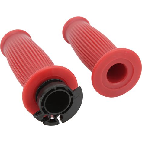 Paire poignées gaz commutateur 22mm pour scooter GY6 50cc 80cc 125c 150cc, manettes accélérateur guidon en ABS caoutchouc rouge (1/5)