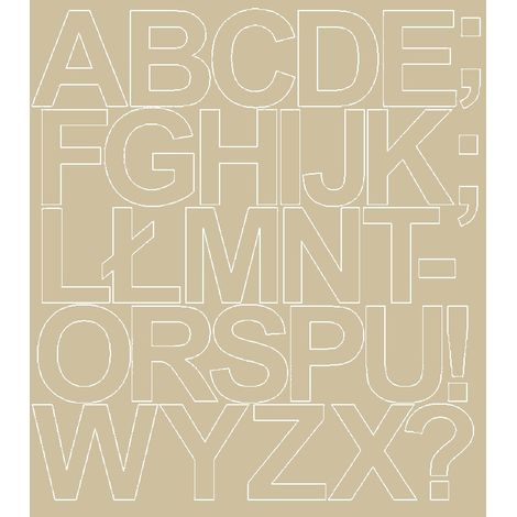 Adesivi autoadesivi con lettere, 10 cm, beige opaco.