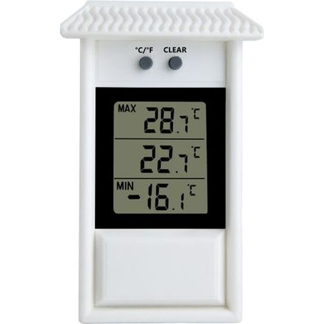 Thermomètre de jardin Thermomètre intérieur et extérieur Thermomètre de réfrigérateur, Thermomètre numérique pour serre,Thermomètre numérique avec min-max (1/5)