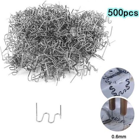 GRAFFETTE PUNTI METALLICI PER PISTOLA SALDATORE PLASTICA 500PZ 0.6MM - WAVE