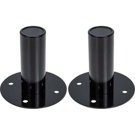 Lot de 2 Supports de Haut-Parleur en Fer Plateau Métallique Robuste pour Enceintes de Scène Base Stable pour Caisson de Basses Usage Professionnel en Home Cinéma et Événements 107X83mm (1/5)