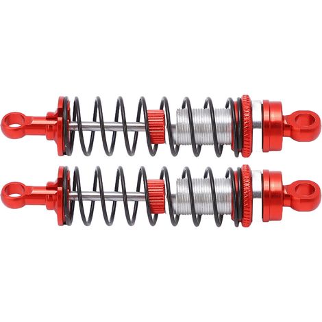 Amortisseurs avant et arrière en alliage d'aluminium pour Latrax Teton 1/18 (rouge) (1/5)
