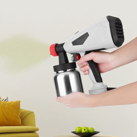 Pistolet à peinture haute pression amovible de 800 ml avec buses en laiton de 1,0 mm/2,5 mm (1/5)