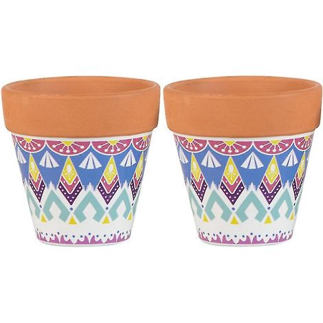 2 pots de fleurs en céramique (1/3)