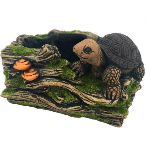MACETERO TRONCO TORTUGA M 16,9x10,8x9,9 CM