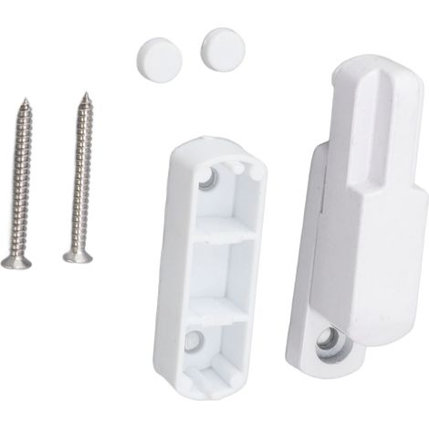 Verrou de fenêtre coulissante en alliage d'aluminium, type T, sécurité enfant, blanc. (1/5)