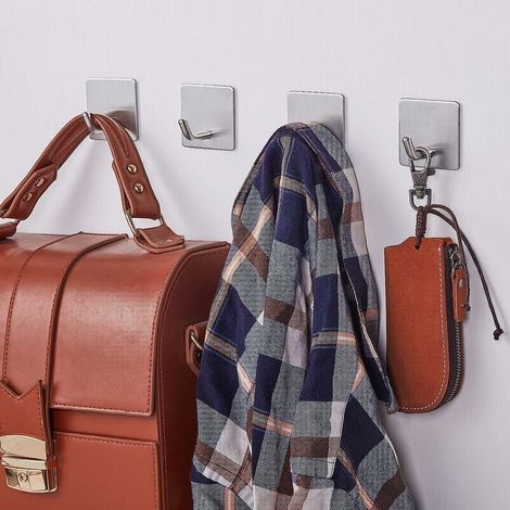 selbstklebende Haken, Wandhaken für Badezimmer, Edelstahl SUS304, selbstklebender Handtuchhalter, wasserdicht und feuchtigkeitsbeständig (1/5)