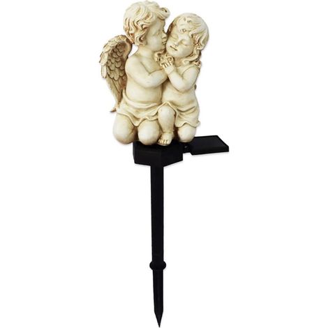 Résine Ange Lumière Solaire Étanche Artisanat Jardin Paysage Lumière Ange Sculpture Adapté pour Jardin Balcon Cour (1/5)