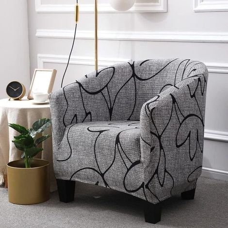 Housse de Chaise 1 Place siège Unique Housses de Chaise, pour Salle à Manger Housse de canapé en Tissu Microfibre imprimé Floral (Color 12)