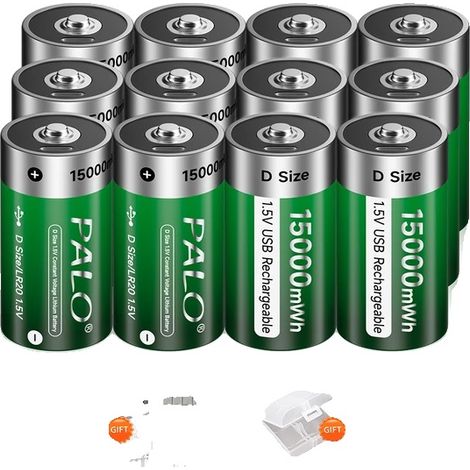 Batterie Lithium-ion Rechargeable, Chargement USB, Convient pour Réchaud à Gaz/Chauffe-eau (1/2)