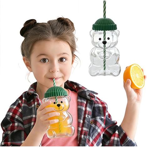 Taza, Tazas de café, Vaso de vidrio, Taza de té, 600 ml, Vaso reutilizable, Pajita, Tapa, Café helado, Té con leche, Cócteles, Verde (1/5)