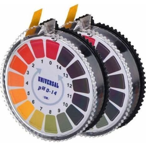 Papier test pH, bandelettes de test (2 rouleaux), bandelettes pH pour piscine, indicateur de pH complet (0-14). (1/4)