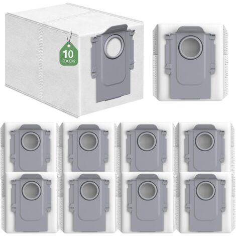 Pack de 10 sacs à poussière Q Revo compatibles avec l'aspirateur robot Roborock Q Revo/Q Revo S/Q Revo Pro/Q Revo Master, sacs filtrants premium 4 couches avec sacs de remplacement de 2,7 L (1/5)