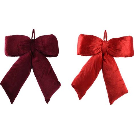 Decoris Fiocco Natalizio - Poliestere Resistente - 40x50x5 cm