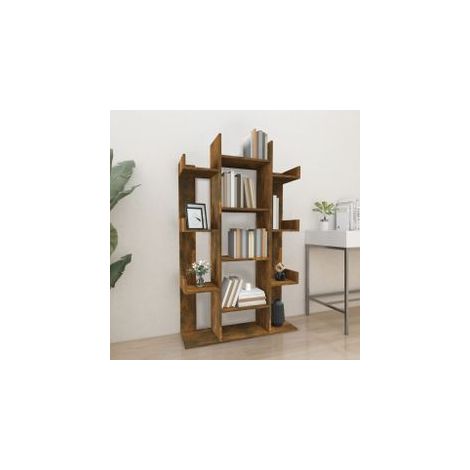 Bibliothèque Chêne fumé 86x25,5x140 Bois d'ingénierie (1/5)