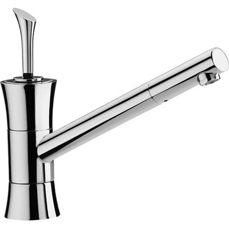 Rubinetto Cucina Miscelatore Monocomando Lavello Girevole in Ottone Regina Cromato (1/4)