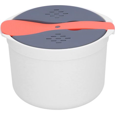 cuiseur à riz pour micro-ondes,Cuiseur à riz pour four à micro-ondes à 2 couches,2L ustensiles de Cuiseur à Riz Micro-Ondes,pour micro-ondes résistants aux hautes températures,cuiseur à vapeur (1/5)