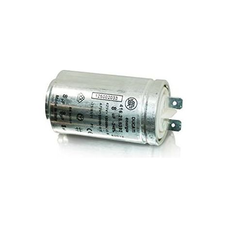 Condensador con conector para secadora ELECTROLUX 8uf 425/475v 1250020334