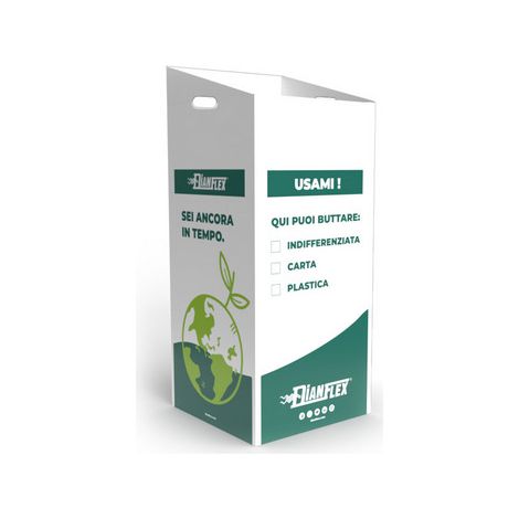 Ecobox raccolta differenziata in cartone automontante con maniglie 38x38x80 cm DH