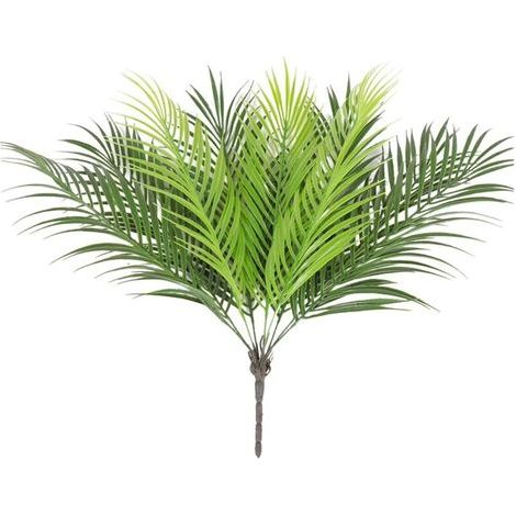 Juego de 2 decoraciones de plantas artificiales: hojas de palmera tropical, 9 hojas, plantas de la selva, para fiestas. (1/4)