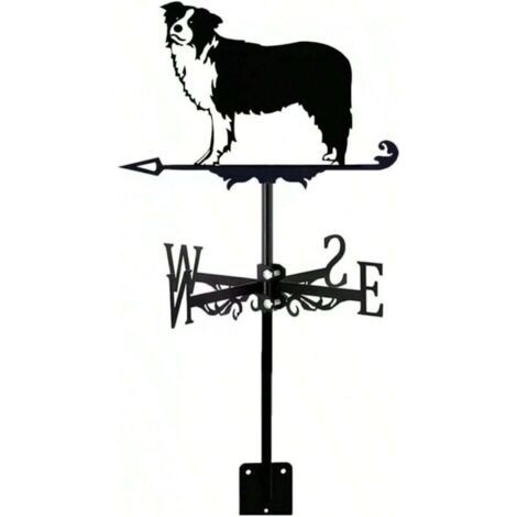 Girouette décorative Border Collie pour toit de ferme, décoration intérieure et extérieure