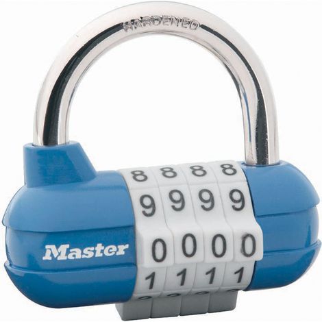 Master Lock 1523EURD Zahlenschloss, Zufällige Farbe, 5,9 x 6,4 x 2,6 cm (1/4)