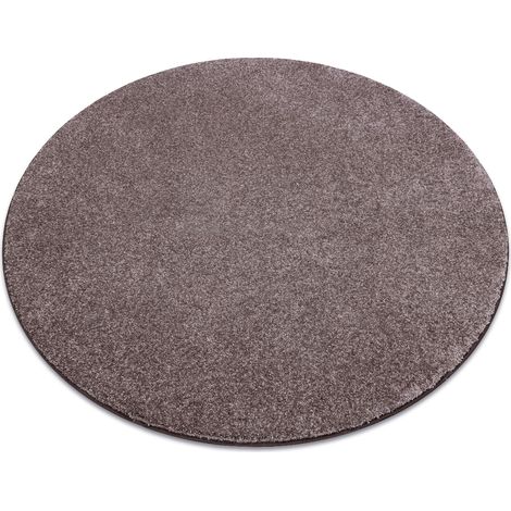 TAPPETO  cerchio SAN MIGUEL maro 41 pianura tinta unita brown rotondo 100 cm