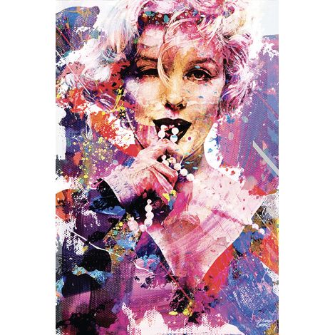 Tableau Affiche illustration graffiti marilyn Toile imprimée (1/5)