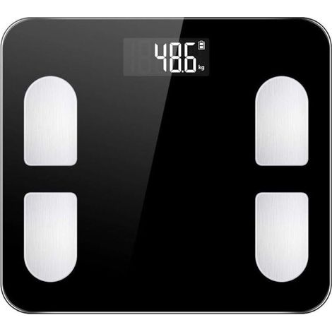 Connected scale with Bluetooth, accurate measurement of weight, body fat and muscle mass, LED display, 180kg max. (1/4)