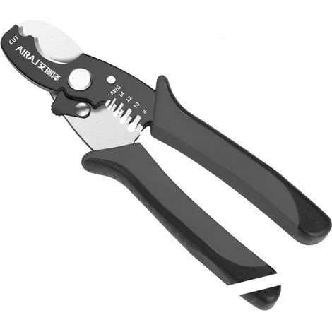 Pince à dénuder 180 mm, pince coupante 2 en 1, pince à dénuder avec poignée ergonomique, pince à dénuder pour dénuder/couper les câbles (1/5)