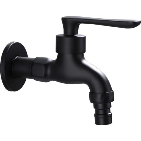 Robinet de jardin rétro à eau froide extérieure avec interface à levier unique (entrée et sortie 1/2") 1 adaptateur (3/4") (1/5)