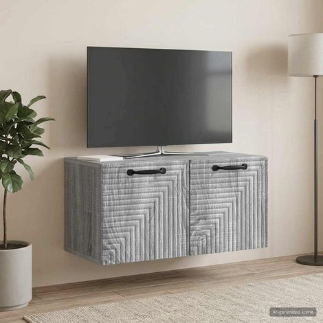 Wandmontierter TV-Schrank Graues Sonoma 59,5 x 31 x 30 cm (1/5)