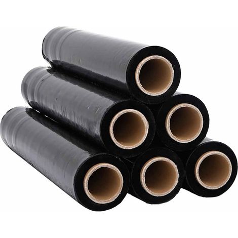 Film étirable 6 pcs noir 30 μm 50 cm x 150 m