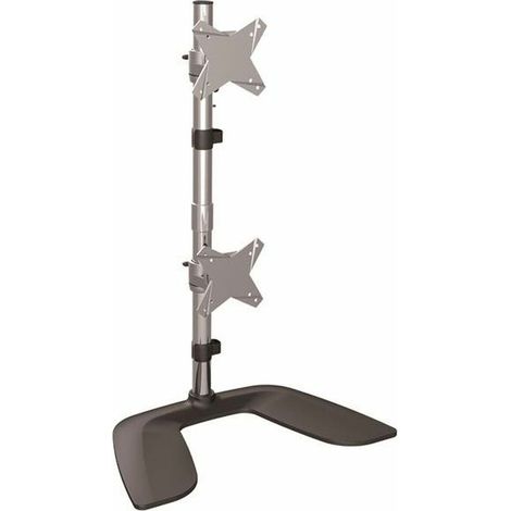 startechcom ARMDUOVS vertikaler Doppelmonitorhalter schwarz silber